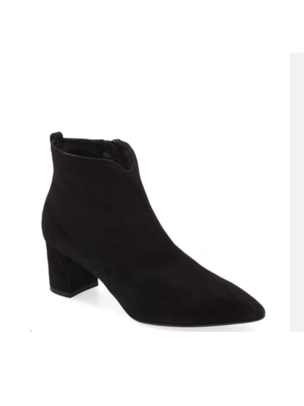 - AGL Notch bootie black Suede leather Ankle boots 36.5 Us 6.5 women,New